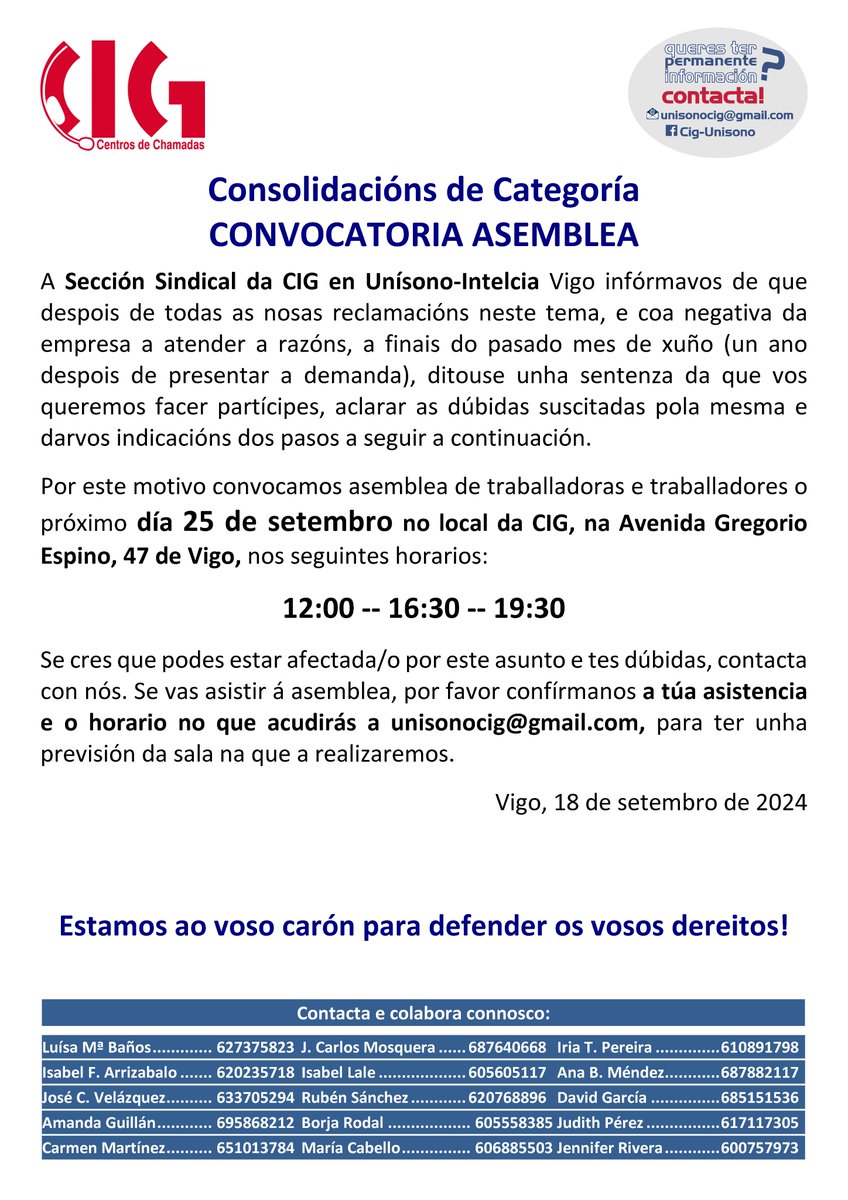 unisonoCIG's tweet photo. #CIG #LoitaObreira #CentrosDeChamadas https://t.co/nIcJejklT6