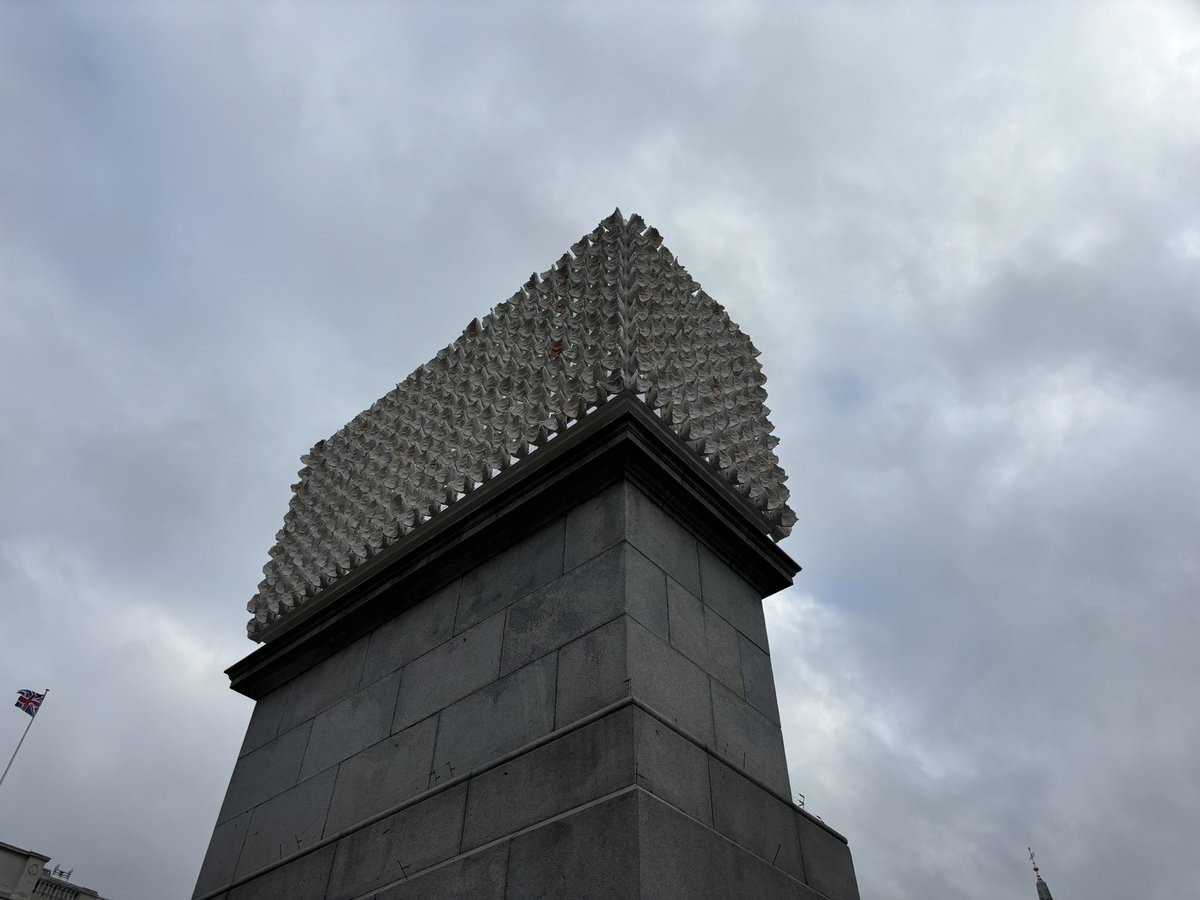 Before, during and after. Reporting on the latest unveiling of the Fourth Plinth. A Thousand Times in an Instant. Hundreds of white plaster cast face masks. <a href="/BBCLondonNews/">BBC London</a>