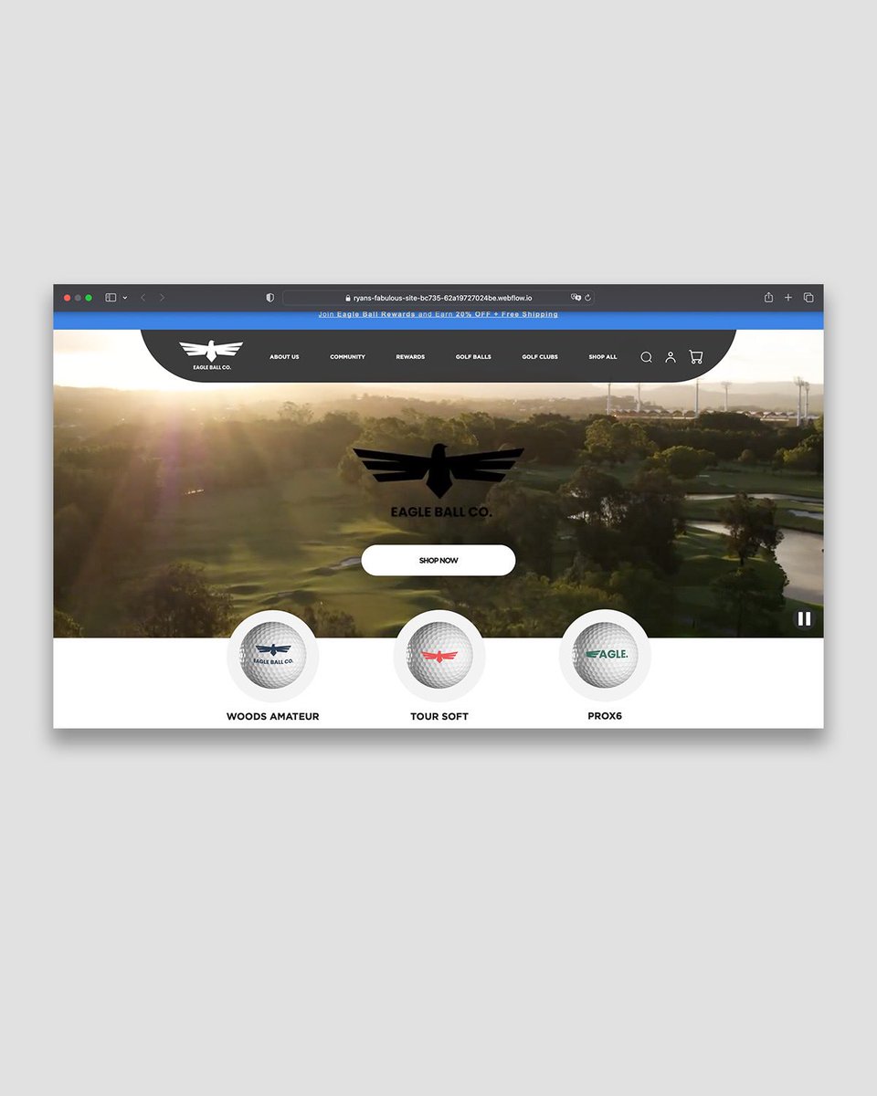 3o2Studio's tweet photo. Landing page for Eagle Golf Co. https://t.co/DBoF3vGIgw