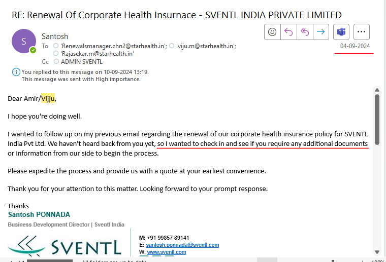 SVENTLAPAC's tweet photo. @StarHealthIns  We’ve been trying to renew our Group Health Insurance policy for SVENTL, but your team is nt responding 2 calls, and the responses on WhatsApp and email have ben careless. This needs immediate attention. Screenshots attached. #CustomerServiceFail #healthinsurance https://t.co/hhOlf0LfIR