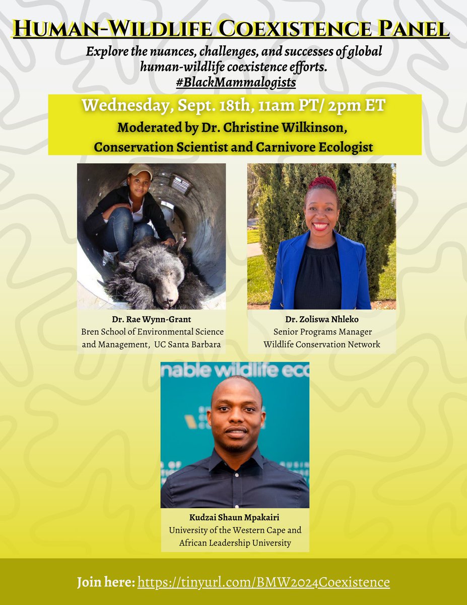 ScrapNaturalist's tweet photo. I’m so excited to moderate this Human-Wildlife Coexistence discussion in one hour! Join us! 🤩
https://t.co/LrOzbHRFL3

#BlackMammalogists
#RecoveryWednesday https://t.co/q3w66JJ7sw