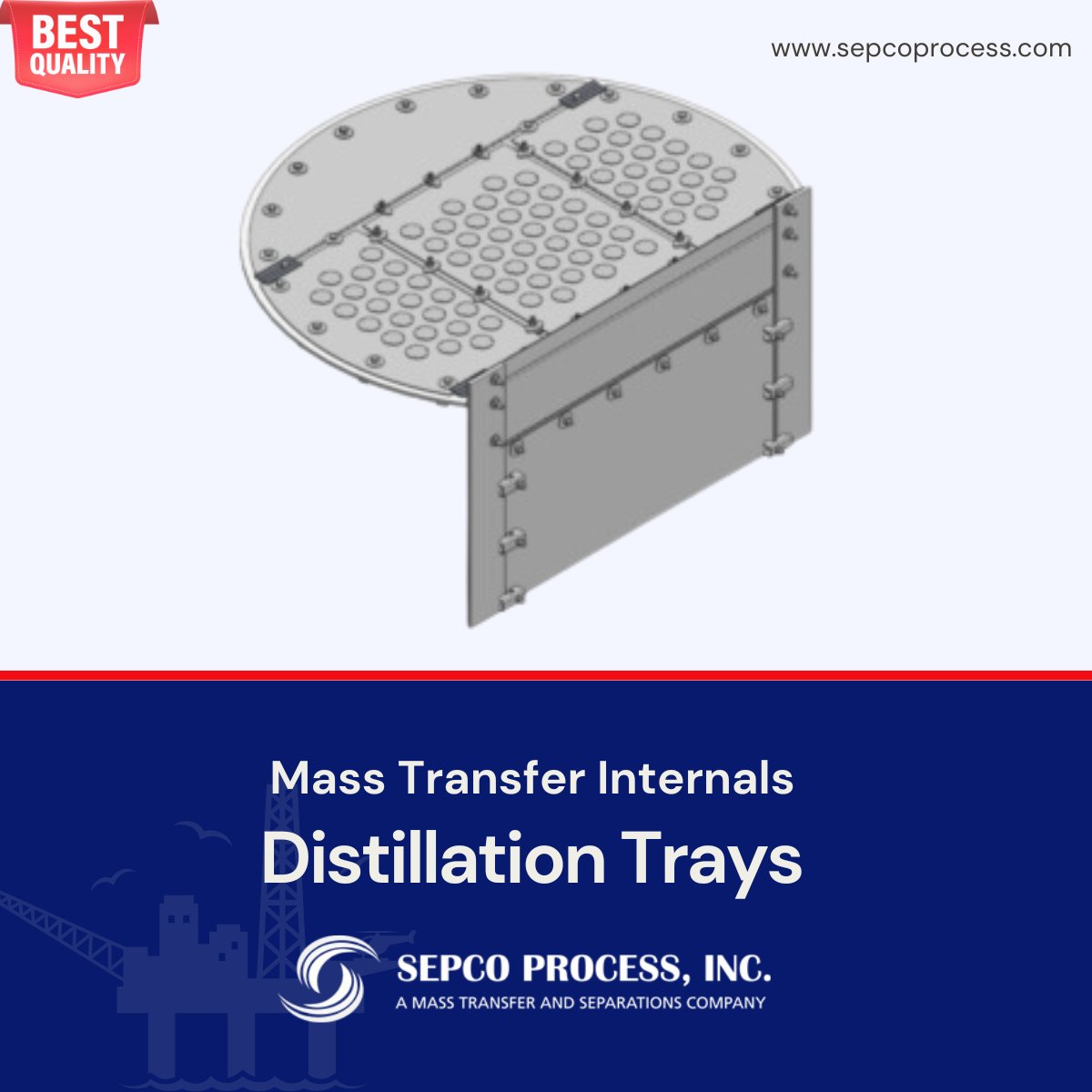 sepcoprocess's tweet photo. Our High-Quality Distillation Trays enhance vapor-liquid contact for optimal separation in distillation towers, ensuring efficiency &amp; precision. Trust us for top-tier performance in the process &amp; separation industries! https://t.co/9z4laanL2h #Distillation  #SeparationTechnology https://t.co/h2TeihgAzW