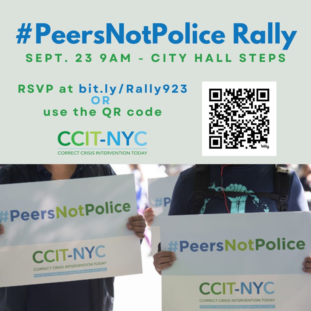 Join ACT UP and <a href="/ccitnyc/">CCITNYC</a> on Monday morning to call for a non-police, peer-lead mental health crisis response system! #PeersNotPolice
bit.ly/Rally923

Wear a mask to protect each other and say #NoNYMaskBan. Mask bans are the new stop-and-frisk: a tool for police abuse.