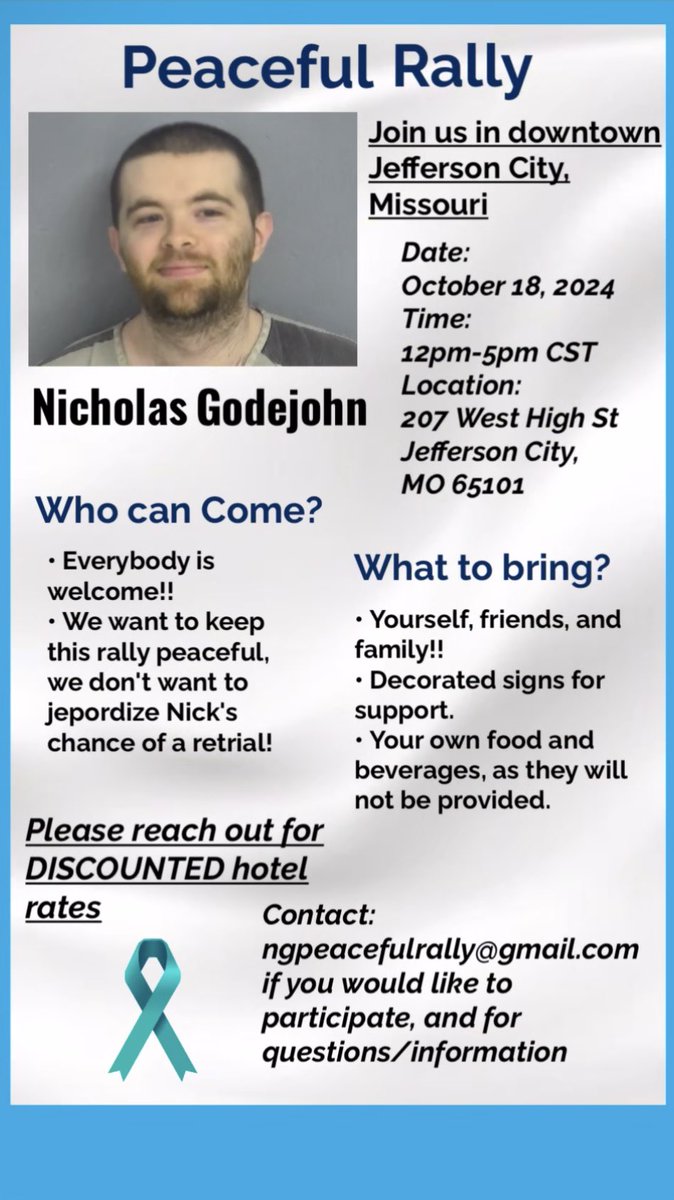 NGPeacefulRally's tweet photo. 📣Support Rally for Nicholas Godejohn📣 https://t.co/tua4iSUXyv