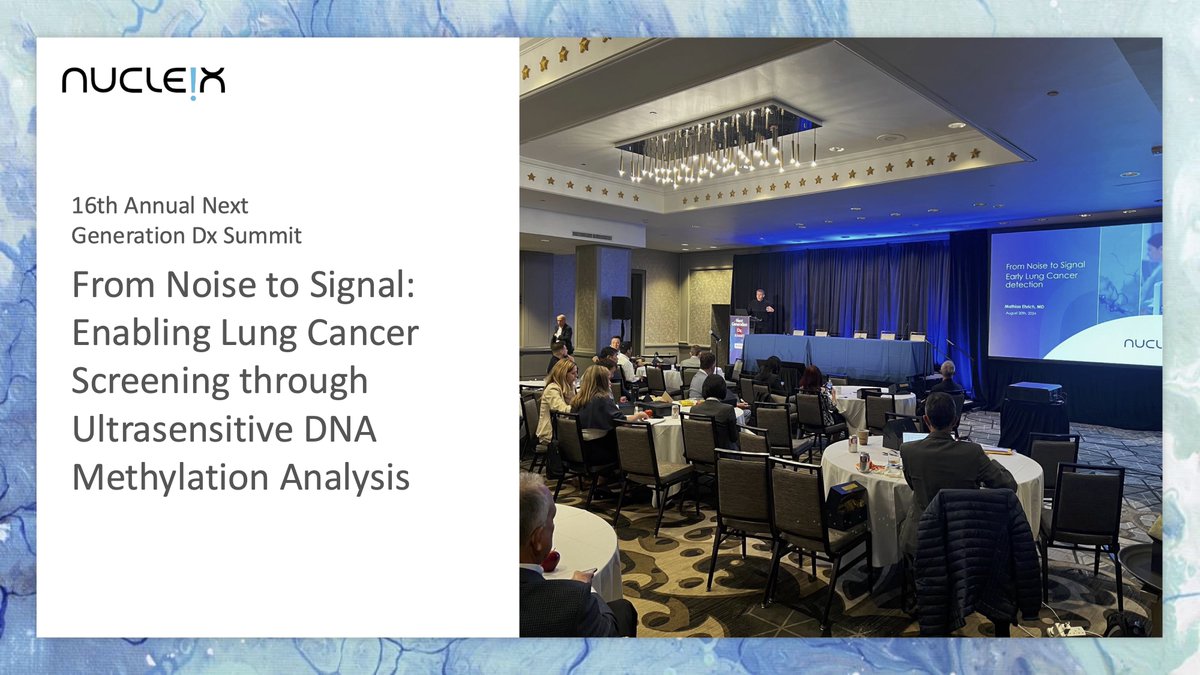NUCLEIX (@nucleix2) on Twitter photo Last month, our CSO, Mathias Ehrich, presented at <a href="/CHI_Healthtech/">Cambridge Healthtech Institute</a>’s Next Gen Dx Summit. Thank you to all who attended our session to learn more about our approach to detect cancer earlier when treatment can be most effective for patients. Last month, our CSO, Mathias Ehrich, presented at <a href="/CHI_Healthtech/">Cambridge Healthtech Institute</a>’s Next Gen Dx Summit. Thank you to all who attended our session to learn more about our approach to detect cancer earlier when treatment can be most effective for patients.