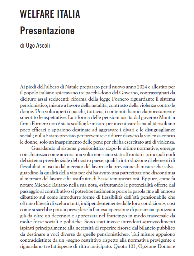 Politiche Sociali/Social Policies tweet media