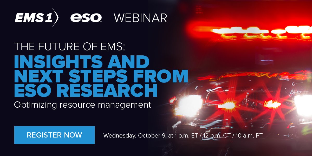 Join <a href="/BrentMyer/">Brent</a>, ESO’s Chief Medical Officer, and Patricia Piper, ESO's Senior Director of EMS, as they discuss key industry topics like the evolution of 911 response systems, AI's role in EMS decision-making, and more!
Register for the EMS1 webinar ➡️ bit.ly/3ZrUvzm