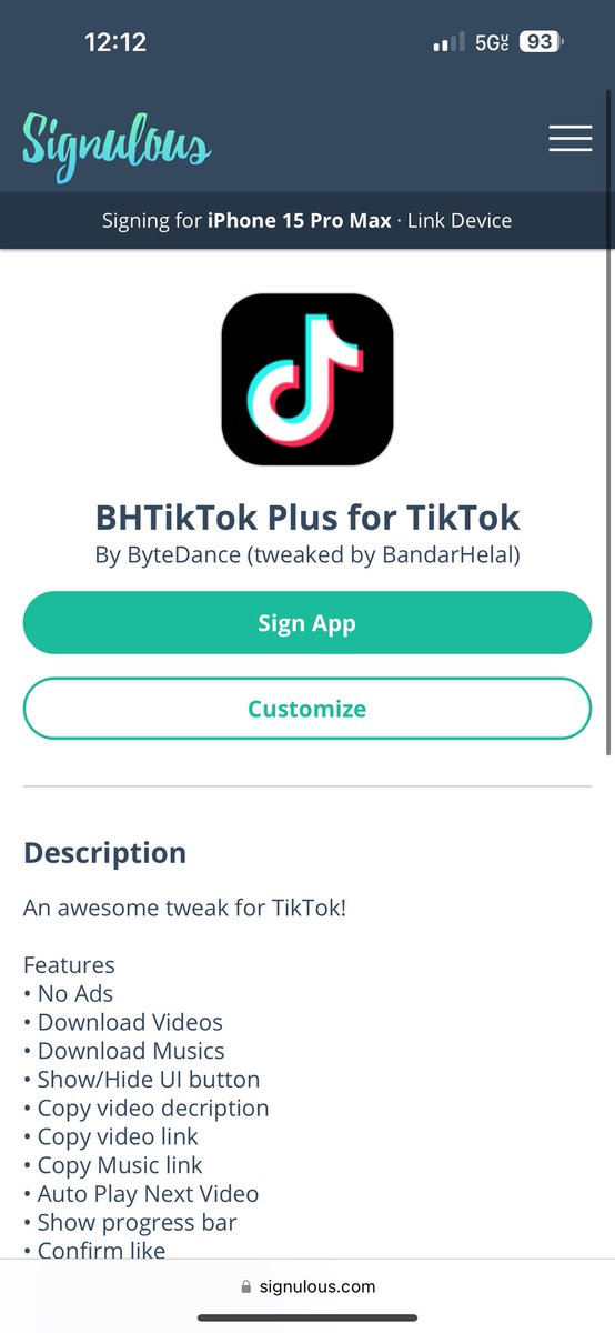 Cisco_Sanchez13's tweet photo. @Signulous how can we get an Updated version of BHTikTok Plus for TikTok??
I like this one but as of recently when i try to search anything in the search bar it says offline every time https://t.co/dBLYBHCosO