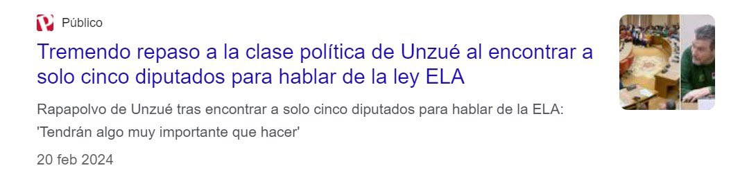 Y desmérito de todos aquellos políticos y partidos que después de bloquear durante años la ley sin importarles las vidas de los #AfectadosELA, hoy sacan pecho sin ruborizarse.

Si queremos un país mejor, los ciudadanos necesitan más consenso y menos bandos.