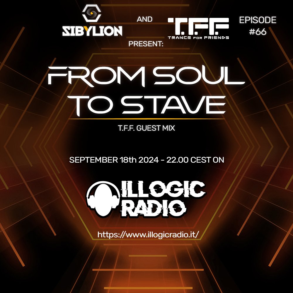 SibylionMusic's tweet photo. From an Italian based radio, to the worldwide airwaves, catch you later on @IllogicRadio 🇮🇹🚀 WITH FSTS #66, @trance4friends GUEST MIX! 

Tap here to listen: https://t.co/2Mnv13PXRx

#trancemovement #sibylion #trance #fromsoultostave #trancefamily https://t.co/9LIA08RBhK
