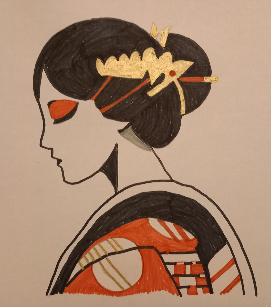 kazmitch2's tweet image. Today&apos;s #ShapeChallenge at @StudioTeaBreak. Drawn with markers.