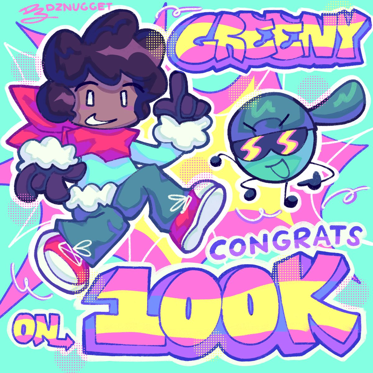 dznuggett's tweet image. happy 100k !! @GreenyFunny