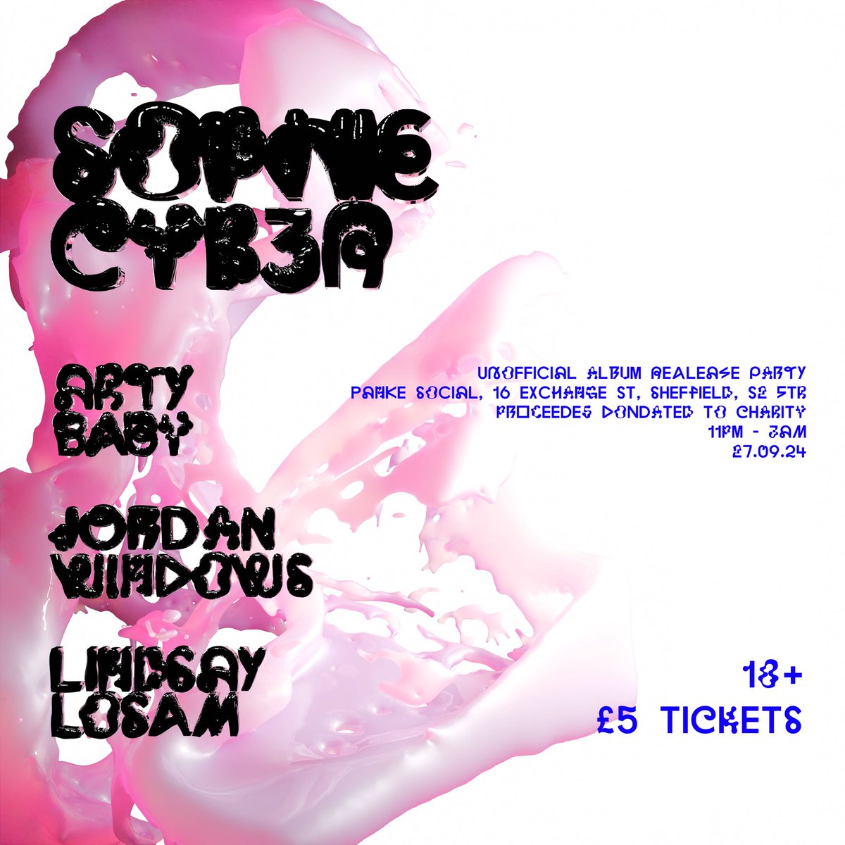 Tickets are going faster now that it's getting closer! 9 days to go!

Grab yours now and avoid missing out on celebrating this legend 🩵🩷🤍

#sophie #sophiexeon #sheffield #clubnight #queer #electronicmusuc 

skiddle.com/whats-on/Sheff…