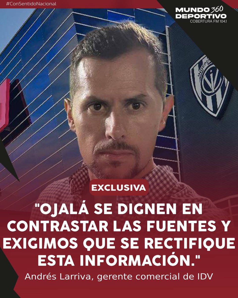 MundoDeporEC's tweet photo. #IDV ⚫🔵 | 🎙 El gerente comercial, Andrés Larriva en vivo para #LVDF:
🗣 "Uno conoce las posturas de los medios de comunicación, con que personajes se van relacionando y como se van manejando".
🗣 "Hay medios que buscan dañar la imagen de IDV y no entendemos porqué".
🗣 “Este club está al día con sus jugadores, con el SRI y el seguro social. Es un club que está bien económicamente, que trabaja y tiene sus propuestas y objetivos bien planteados".