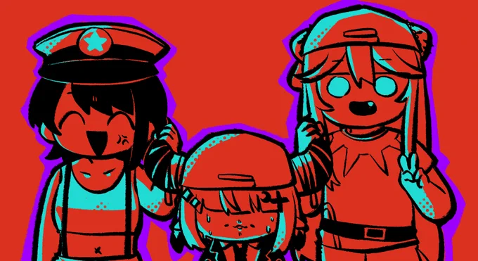 なかよしです#holoGTAFA #プロテインザスバル #ししらーと #laplus_artdesu 