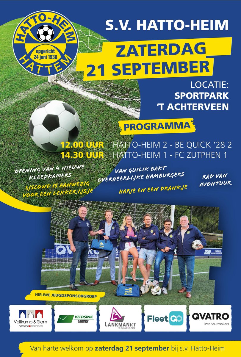 svHattoHeim's tweet photo. Feestelijke aftrap nieuw seizoen s.v. Hatto-Heim https://t.co/wBJ1Fck3qP https://t.co/QIRmnlimYU