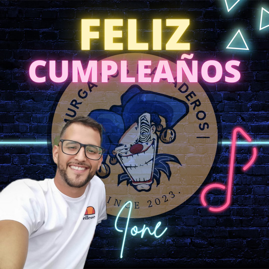 MurgaMajaderos's tweet photo. Hoy nos toca felicitar a uno de nuestros majaderos 🎂🎊🥳!!
Te deseamos que pases un bonito y feliz día de cumpleaños Ione♥️🎺!! https://t.co/RyrCdnHfMl