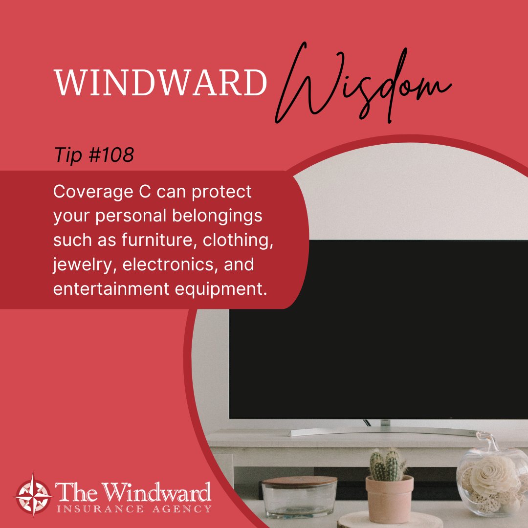 WindwardAgency's tweet image. Keep your prized possessions safe with personal property coverage. 🛋️🎧 Our blog this month answers the top 10 questions about it: windwardinsuranceagency.com/blog/top-10-pe…

#PersonalPropertyProtection #SmartInsurance #WindwardWisdom