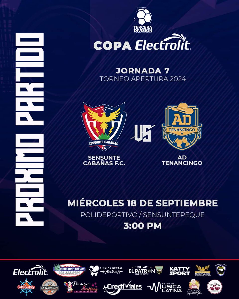 lavidadetrasdel's tweet photo. MIÉRCOLES DE FÚTBOL ⚽🏆🇸🇻💯!!
Jugamos en Cas todos al Polideportivo apoyar a @sensuntefc
🗓️Miércoles 18 de Septiembre
🆚Sensunte Cabañas FC vs AD Tenancingo
⏱3:00 pm
🏟Polideportivo | Sensuntepeque
🎟General $2.00🏆🇸🇻🔥⚽!!
#historiadenuestrofutbol #futbolpasion
@C_PaolaHx2 https://t.co/fxslhFcxqY