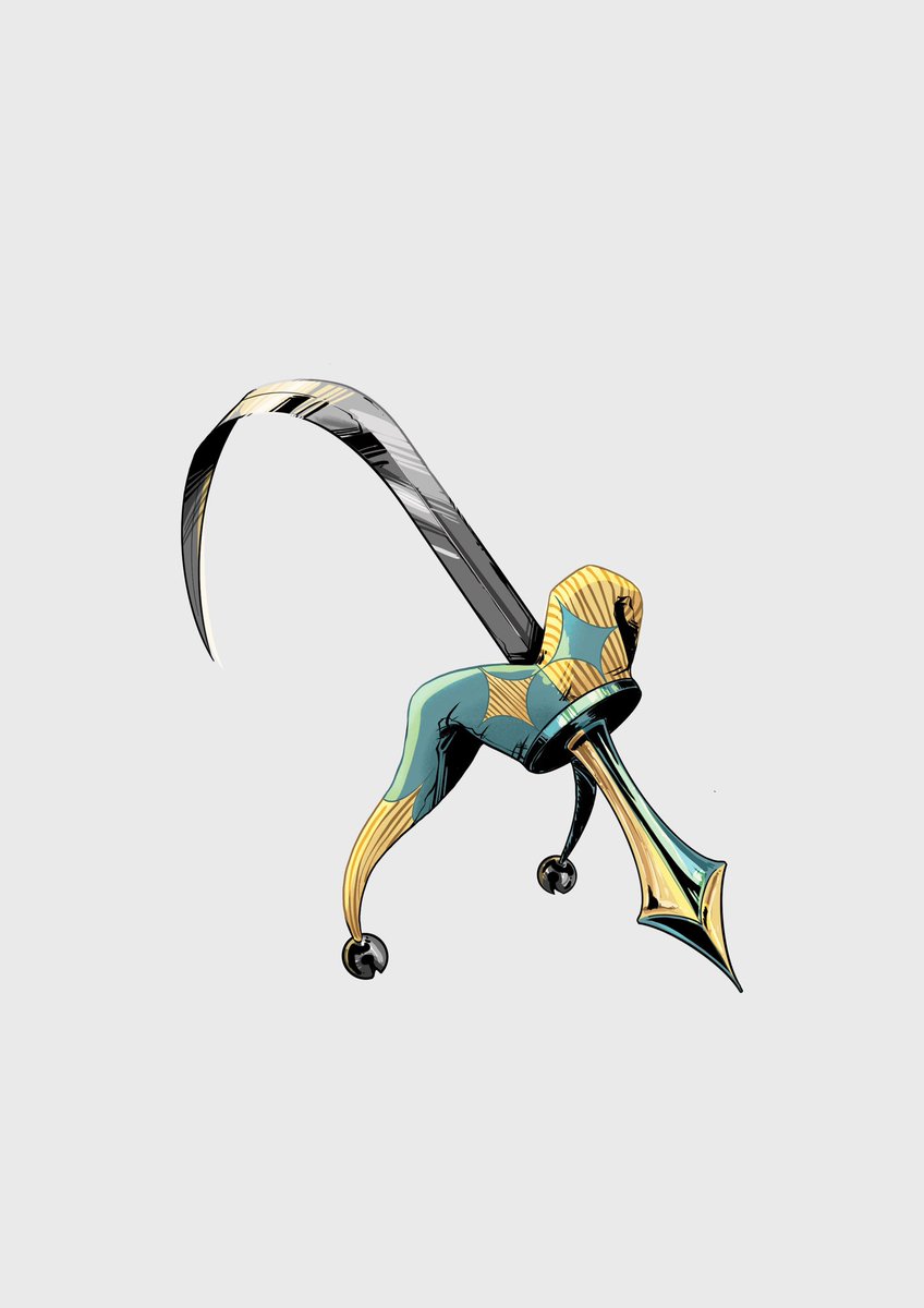 Day 18 of #Swordtember is Jester🤡 Apparently court jesters were the only ones who could make fun of the king, so we’re calling this blade “the King’s Wit”