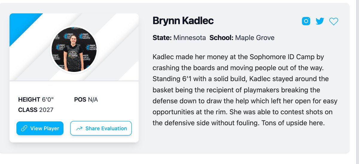 Crossfire Sabers 2027 (@crossfiresabers) on Twitter photo Let’s go <a href="/brynnkadlec/">Brynn Kadlec</a> ! A solid performance at the <a href="/PrepGirlsHoops/">Prep Girls Hoops 🏀</a> SophomoreID Camp. <a href="/CrossfireGHoops/">Crossfire Girls Hoops MN AAU</a> Let’s go <a href="/brynnkadlec/">Brynn Kadlec</a> ! A solid performance at the <a href="/PrepGirlsHoops/">Prep Girls Hoops 🏀</a> SophomoreID Camp. <a href="/CrossfireGHoops/">Crossfire Girls Hoops MN AAU</a>