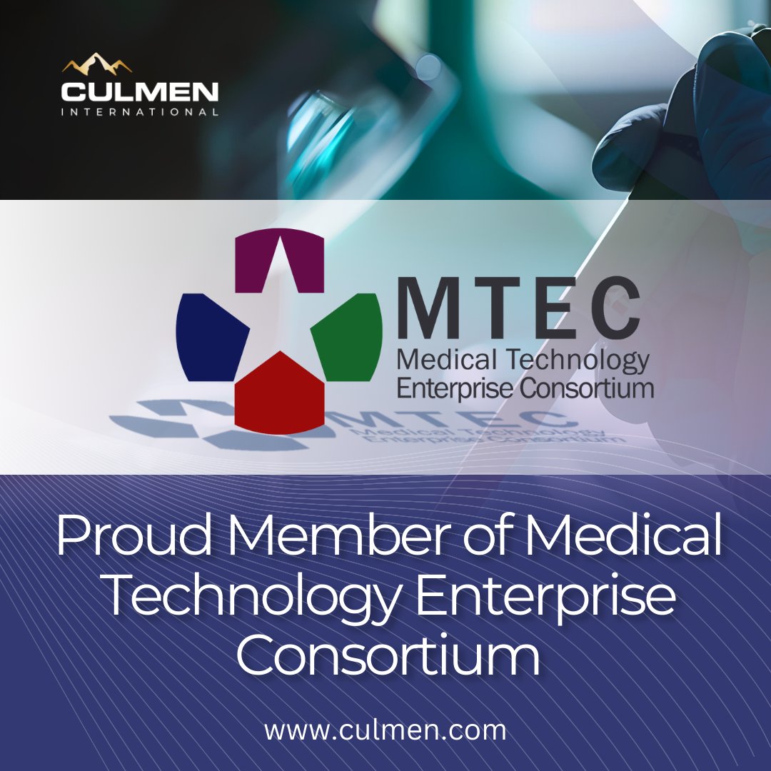 We are proud to announce our membership into the Medical Technology Enterprise Consortium (MTEC), a biomedical technology consortium designed to promote the development and delivery of innovative medical technologies. We look forward to all this membership can bring.