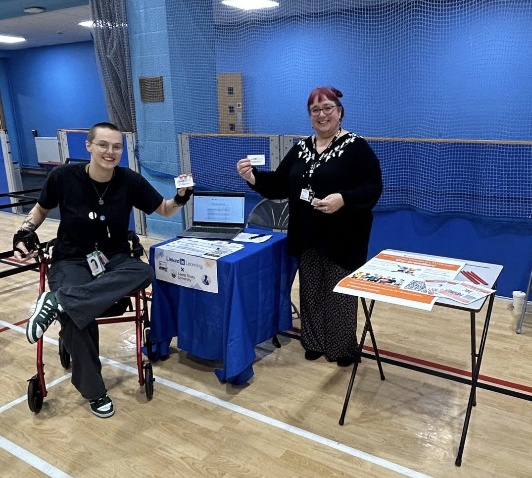 Setting our stall out for the academic year (pun absolutely intended) at the <a href="/leedstrinitysu/">Leeds Trinity SU</a> Freshers’ Fair, promoting our commitment to staff-student #cocreation opportunities, as well as academic and career skills development with #LinkedInLearning <a href="/LTU_CELT/">Centre for Excellence in Learning and Teaching</a> <a href="/LeedsTrinityCP/">LTU Careers+Placements</a>