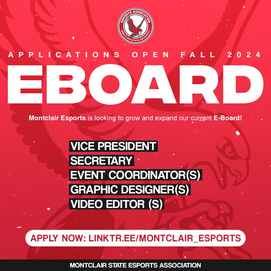 E-board Applications for the 2024-2025 academic year are now open from Wednesday, September 18th through Friday, September 25th! If you are interested in the following positions please fill out the form below 

forms.gle/xgt5StKA44QKCj…