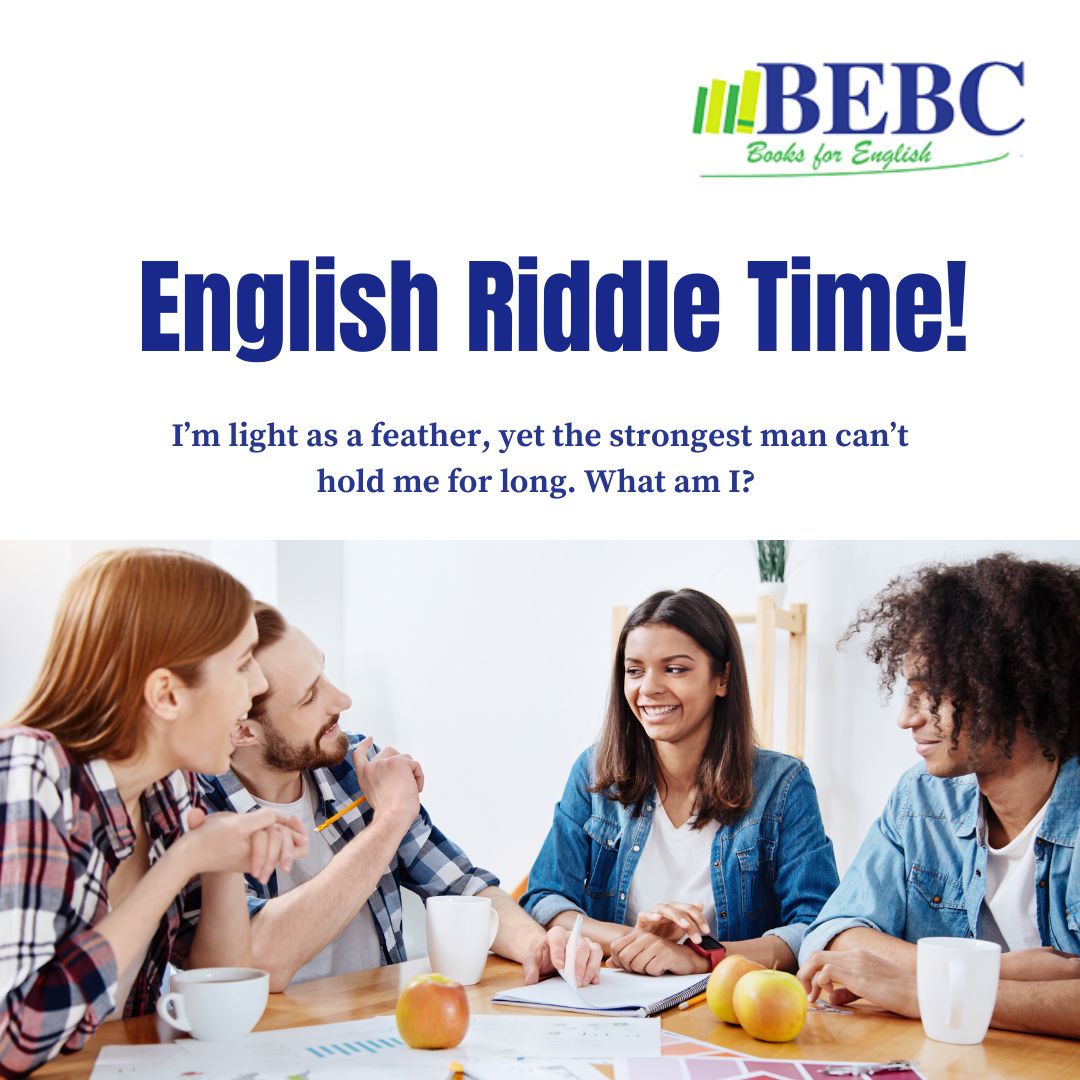 Books4English's tweet image. Can you figure it out? 

Drop your answer in the comments below! 

#LanguageFun #TeachEnglish #ELT #TEFL #TESOL #ESL #TeacherLife #LanguageClass #OnlineTeaching #Education #EdTech #Linguistics #LanguageSkills #EFL #bebc