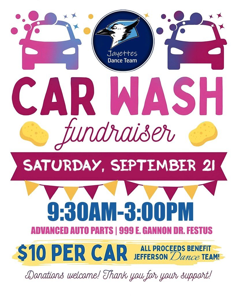 R7Activities's tweet image. Try to make it out to support our JHS DANCE team at their Car Wash fundraiser this weekend!