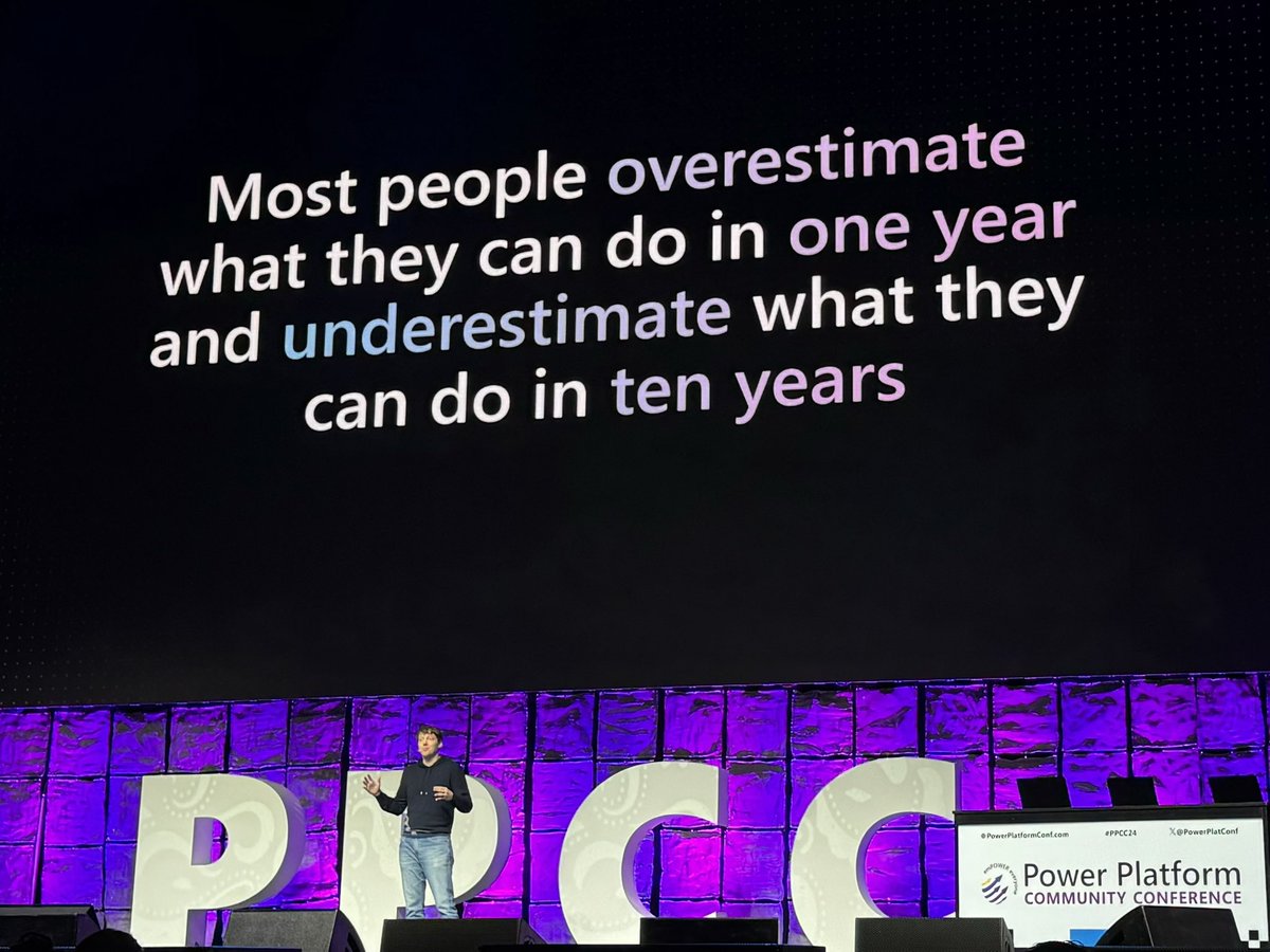 Alan Chai | Power Platform Technologist (@alanchai) on Twitter photo Most inspiring takeaway from <a href="/clamanna/">Charles Lamanna</a> Opening Keynote at @microsoft #PPCC2024
“Most people overestimate what they can do in one year and underestimate what they can do in ten years”
❤️❤️❤️❤️ Most inspiring takeaway from <a href="/clamanna/">Charles Lamanna</a> Opening Keynote at @microsoft #PPCC2024
“Most people overestimate what they can do in one year and underestimate what they can do in ten years”
❤️❤️❤️❤️