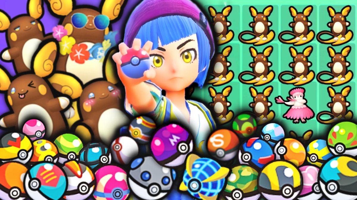 Tales_of_Taylor's tweet photo. i made up a person in my head that said "i bet you won't catch shiny alolan raichu in every single poké ball" well oh boy is this imaginary person in for a rude awakening when they see this...

RTs super APPRECIATED!! NEW VID!!! 🏄✨
⬇️⬇️⬇️
https://t.co/Il3XajH7mG https://t.co/GppV5Rhi94