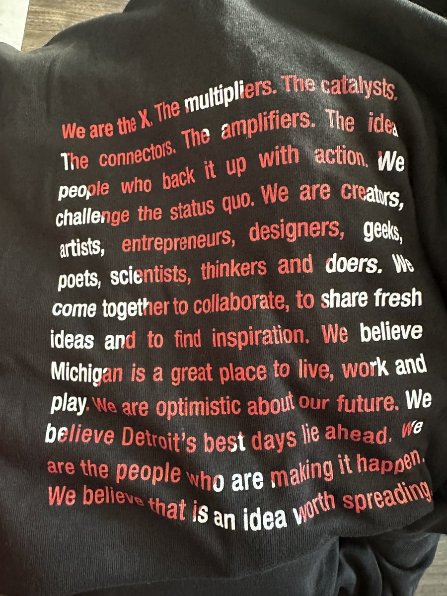 Volunteering at <a href="/TEDxDetroit/">TEDxDetroit</a> . It’s one of my favorite days of the year! Stop and say hi at the merch table! #Detroit