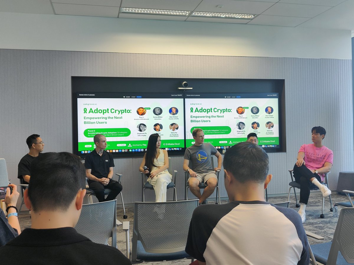 chak_allen's tweet photo. I love the panel at the adopting crypto event. I am very excited about TONs ability to convert web2 users.

 Game Plus is launching our own telegram miniApp which allows users to contribute data for AI fine-tuning. We love to see our community grow with TON! https://t.co/LiKZRedajl