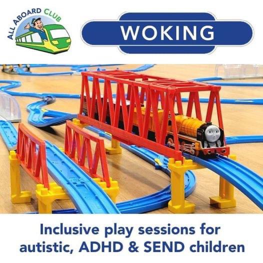 🚂 It's our first #Woking session of the new programme this Sunday.
🤓❓Did you know? Our sessions help kids with #autism, #ADHD &amp; #SEND build confidence, help reduce anxiety, &amp; allow them to play for hours, developing social &amp; communication skills
🎟 &gt;&gt;buytickets.at/allaboardclub/…