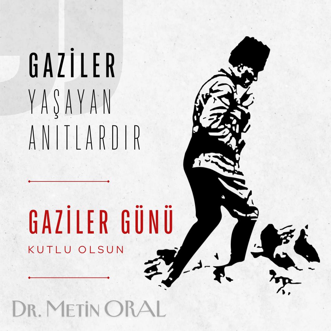 Bu vatan size minnettardır.🇹🇷

Başta Gazi Mustafa Kemal Atatürk ve silah arkadaşları olmak üzere tüm kahramanlarımızı sevgi, saygı ve rahmetle anıyorum.

Gaziler günü kutlu olsun.

#GazilerGünü
