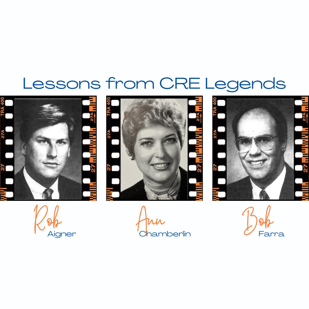 Rob Aigner sits down with Ann Chamberlin and Bob Farra to talk about what got them started, what they love most about their time in #CRE, and what kept them going during their careers' inevitable ups and downs. 

youtu.be/rpf3KmPQHtA

Register now! ow.ly/Hpna50TpvZo
