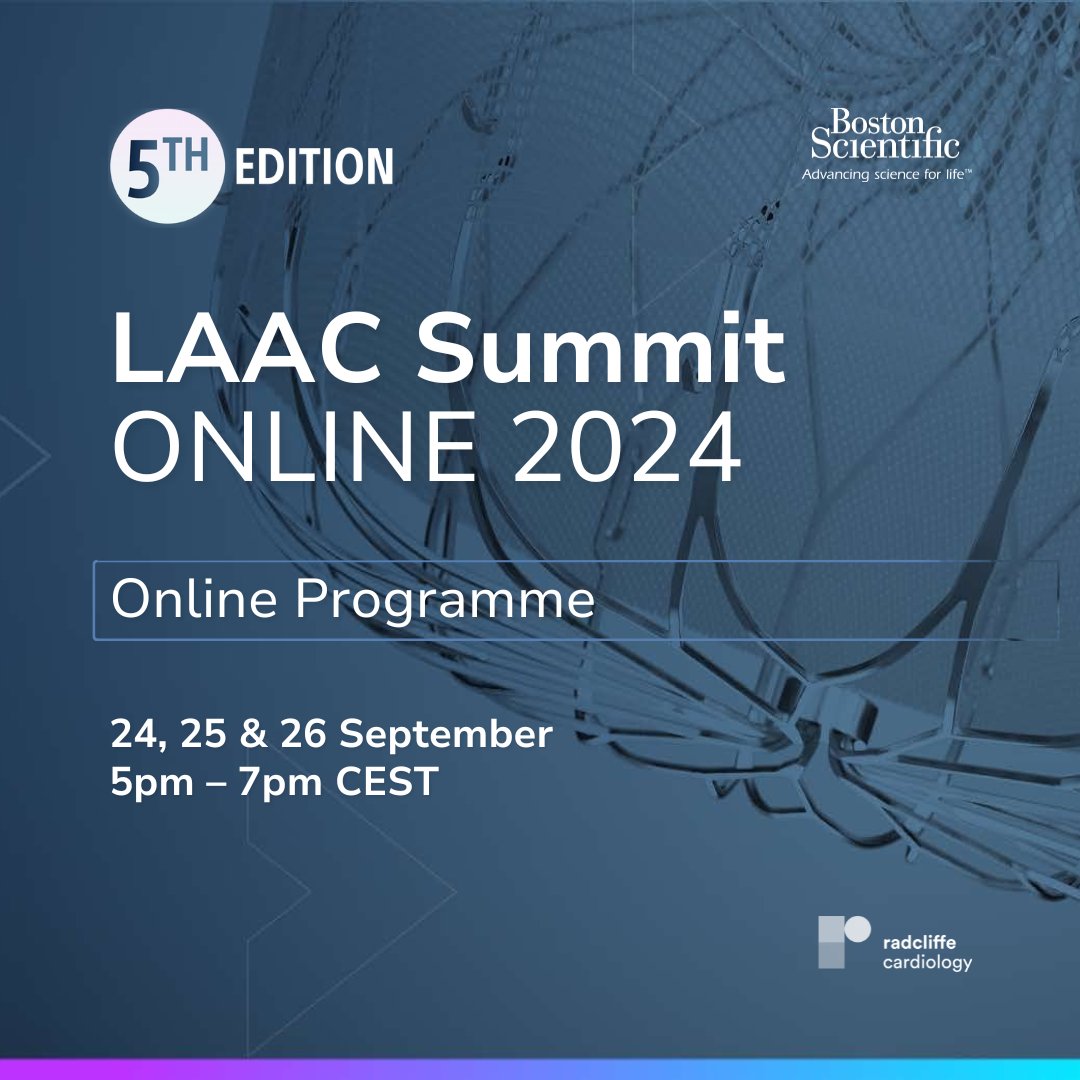 radcliffeCARDIO's tweet photo. Less than one week to go until the #LAACSummit 2024! Last chance to registerπ https://t.co/aMTb9m4yGp
Join esteemed experts on 24β26 September to explore the latest advancements in #LAAC therapy and enhance your practice specialist insightsπ«
#LeanLAAC #CardioTwitter https://t.co/CUJR19SZHT