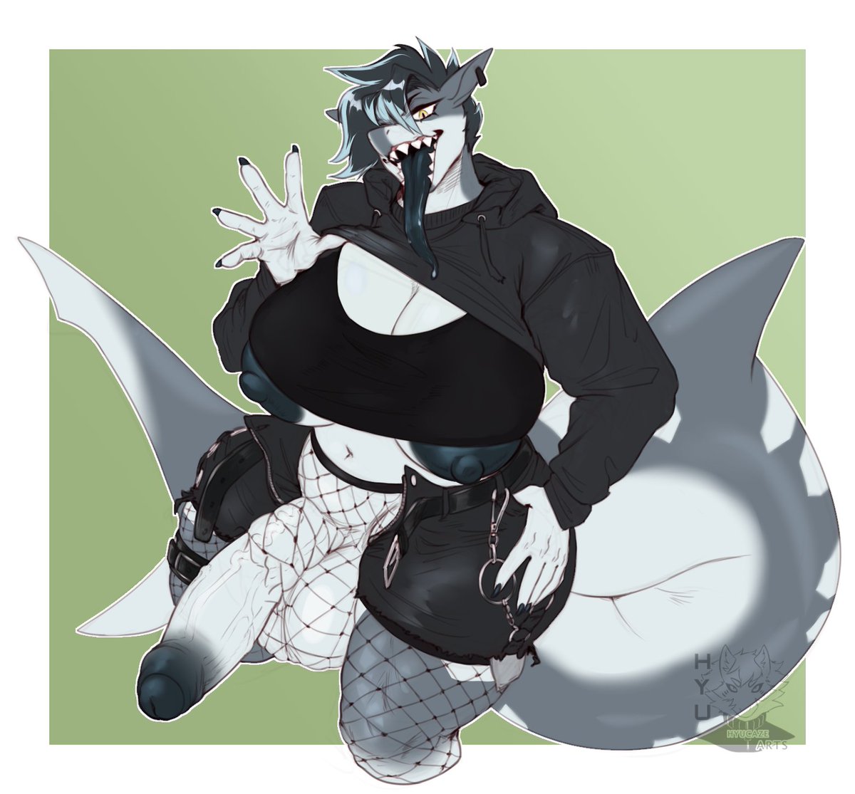 If you invite Vern to go out clubbing, it'll be a night to remember!
Though she always brings a "club" of her own to the party~

Seems like fishnets cant contain all this fish :3

🎨: @/hyucaze