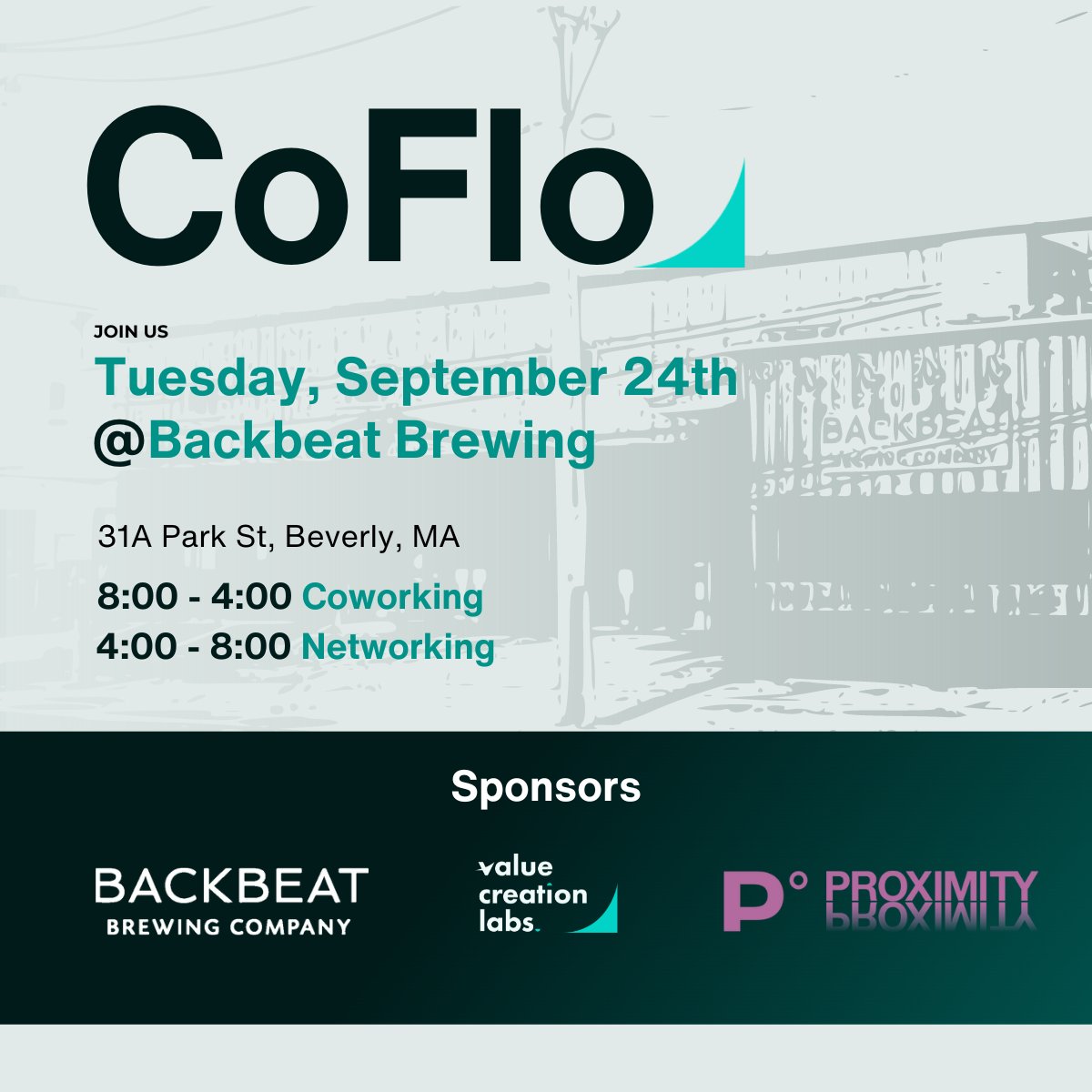 You asked, we listened—CoFlo will be back in less than a week! Join us on Tuesday, September 24th at Backbeat Brewery for another day of coworking, networking, and staying in the flow. RVSP here info.valuecreationlabs.co/coflo #CoFlo #StayInTheFlow #Coworking #Networking #BackbeatBrewery