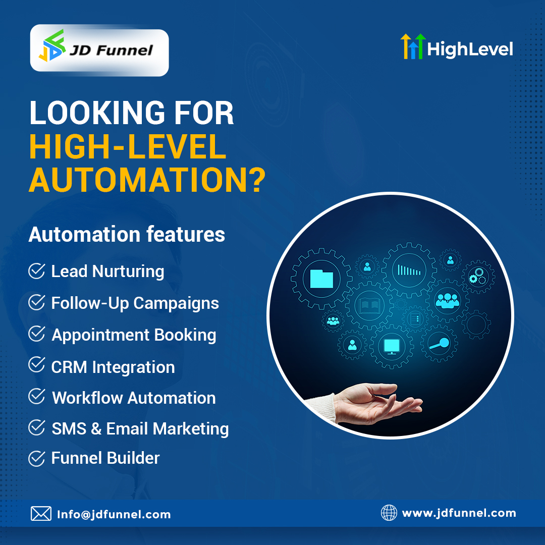 jdfunnel's tweet image. 🔍Looking for High-level Automation?⚙
📝Are you in need of advanced automation services? JD Funnel provides professional GoHighLevel funnel design and automation services to optimize your business processes.🔁
#AutomateYourWorkflow
#SmartAutomationSolutions
#Jdfunnel