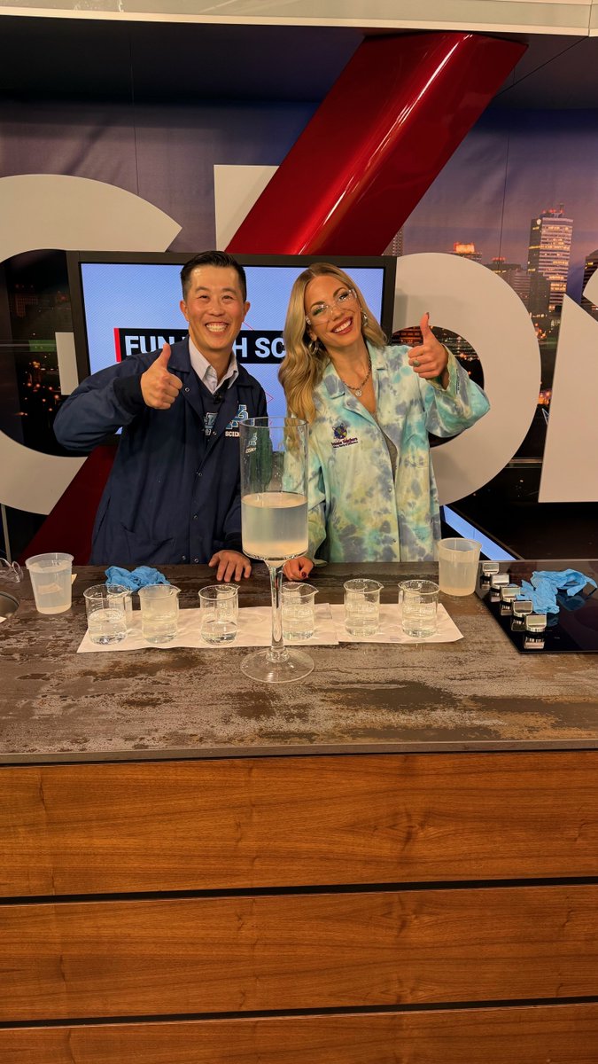 Science is COOL! This morning <a href="/NgAwesome1/">MNg</a> wowed us with the fast color change of chemicals that was invented back in 1886! We turned this clear water, dark blue... Thanks for always teaching us something new!