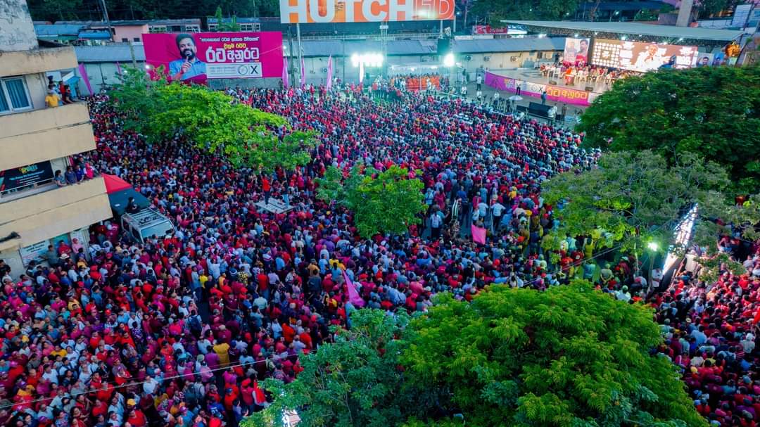 NewsWireLK's tweet photo. Election fever: NPP Presidential Candidate AKD final rally in Nugegoda https://t.co/9vKu9u3yDk