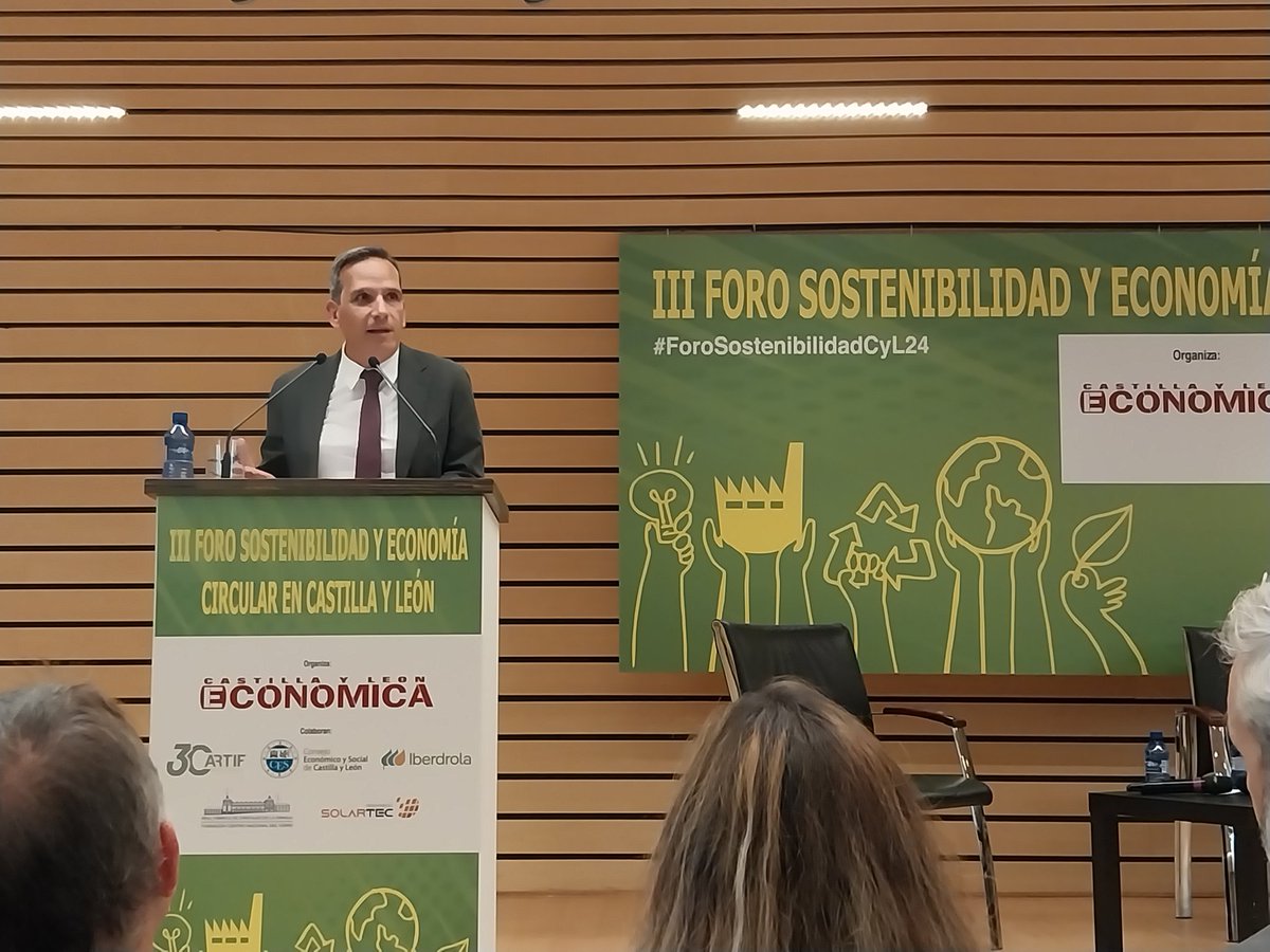 penchoha's tweet image. Muy buena intervención de @Guscobos director de ICECyL para concluir el  #ForoSostenibilidadCyL24 de @cyleconomica "la sostenibilidad debe ser un factor de competitividad y debe generar beneficios para las empresas y para la sociedad"