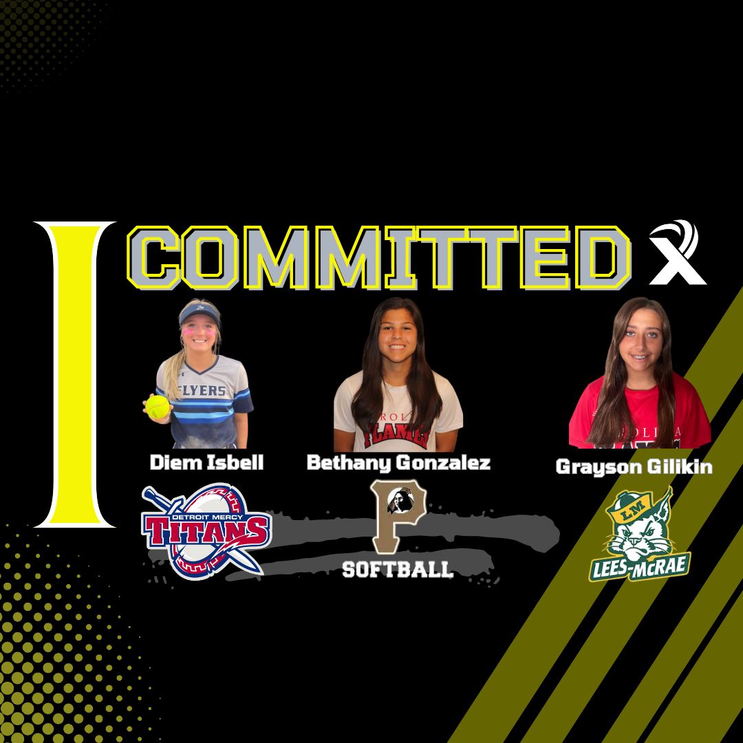 ExtraInningSB's tweet photo. Diem Isbell, is heading to Detroit Mercy University, Bethany Gonzalez has chosen UNC Pembroke, and Grayson Gillikin is set to join Lees-McRae. Click here to read more about their commitment journeys! @DiemIsbell2025 @Bethanyg2025 @GillikinGr58224 https://t.co/pLStCr1CBM https://t.co/cE9kwvhlLD