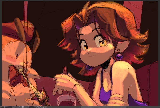 Still a very rough wip but this drawing is feeling promising  #WIP 