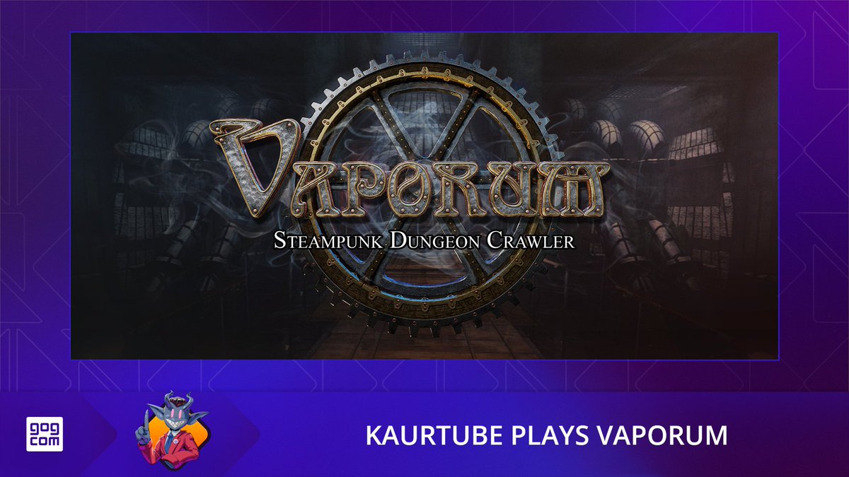 DRM-free Streaming (@gogcomtwitch) on Twitter photo A grid-based, single-character steampunk-styled dungeon crawler RPG awaits <a href="/kaurtube/">Kaur's Pixel Abyss</a> as he delves into the depths of Vaporum by <a href="/FatbotGames/">Fatbot Games - HORDELORD Demo Out Now!</a>.
In 15 minutes at twitch.tv/gogcom! A grid-based, single-character steampunk-styled dungeon crawler RPG awaits <a href="/kaurtube/">Kaur's Pixel Abyss</a> as he delves into the depths of Vaporum by <a href="/FatbotGames/">Fatbot Games - HORDELORD Demo Out Now!</a>.
In 15 minutes at twitch.tv/gogcom!