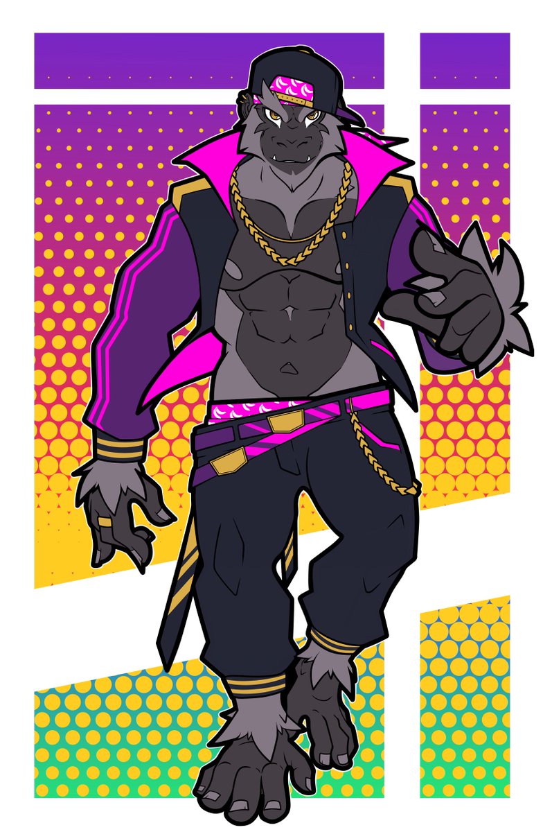 FerrelWarden's tweet image. Quick character design/icon for @BrixtonGorilla. 
Working on a species I hadn&apos;t before really pushed me out of my comfort zone. It helped bring some of my joy for drawing back!