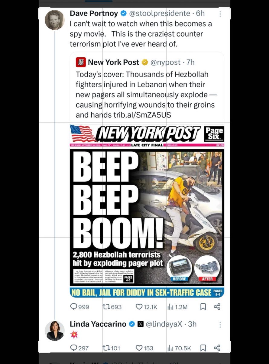 CAN SOMEBODY EXPLAIN WHY THE CEO OF X, LINDA YACCARINO, IS CELEBRATING A TERRORIST ATTACK IN LEBANON THAT KILLED CHILDREN?