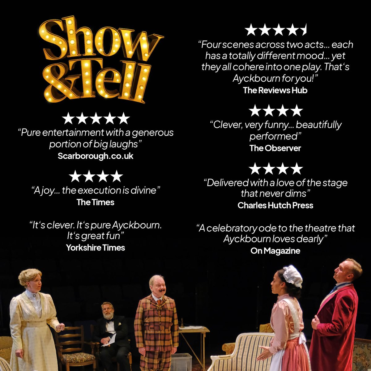 Stephen Joseph Theatre (@thesjt) on Twitter photo Alan Ayckbourn's Show & Tell is getting a lot of love - just two weeks left to see it here in Scarborough before it heads <a href="/OLTheatre/">Old Laundry Theatre</a>! 🎭 Alan Ayckbourn's Show & Tell is getting a lot of love - just two weeks left to see it here in Scarborough before it heads <a href="/OLTheatre/">Old Laundry Theatre</a>! 🎭